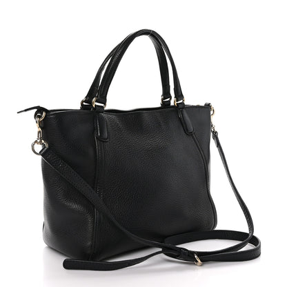 Gucci Pebbled Calfskin Small Soho Top Handle Bag Black 3 of 11