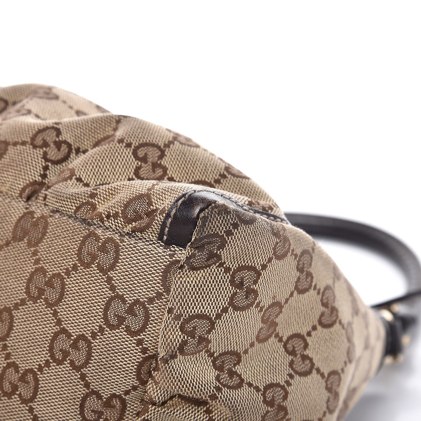 Monogram Medium D Gold Hobo Dark Brown