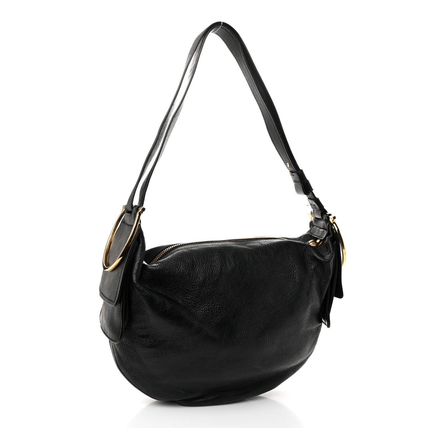 Salvatore Ferragamo Grained Calfskin Hobo Black 3 of 12
