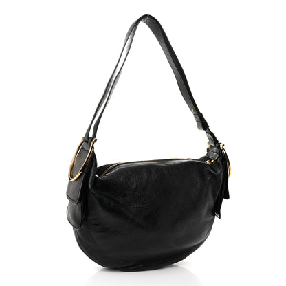Salvatore Ferragamo Grained Calfskin Hobo Black 3 of 12