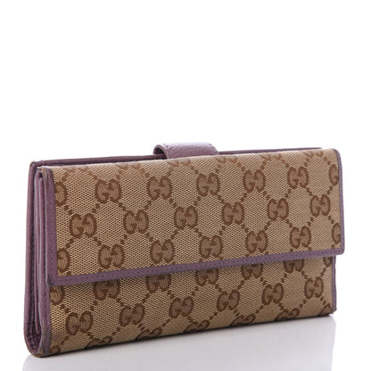 Gucci Monogram Cellarius Calfskin Miss GG Continental Wallet Beige Ebony Lilac 3 of 7