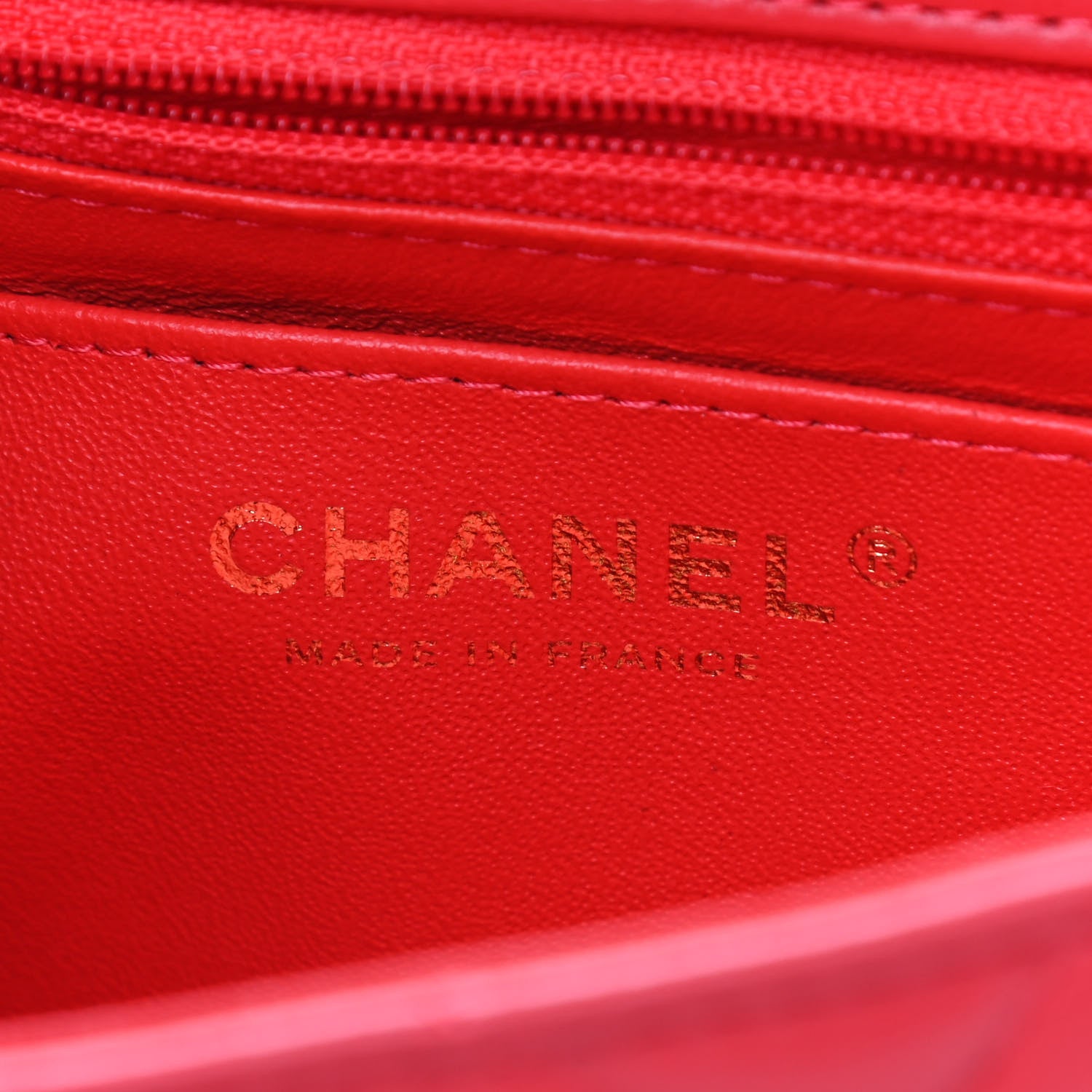 Chanel Lambskin Quilted Mini Rectangular Flap Red 6 of 10