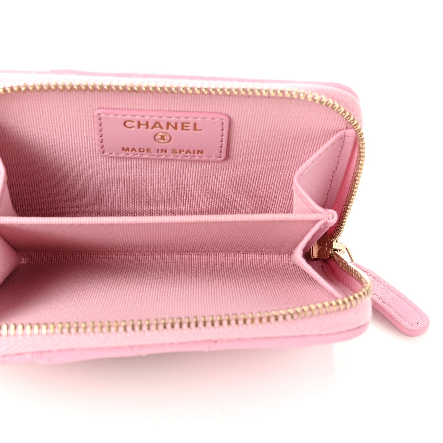 Chanel Lambskin Quilted Chanel 19 Vertical Zip Card Holder Wallet Pink 5 of 8