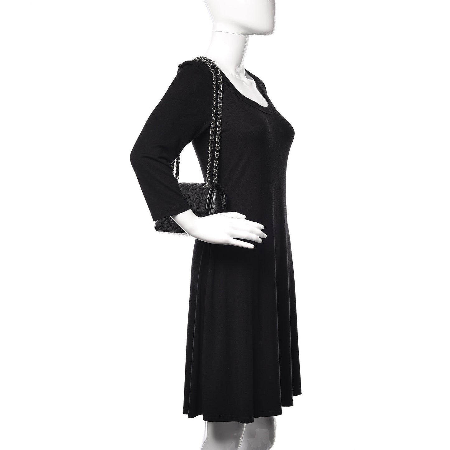 Caviar Quilted Mini Rectangular Flap Black