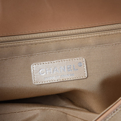 Chanel Lambskin Ostrich Pony Hair Quilted Patchwork Precious Symbols Flap Bag Beige 6 of 11