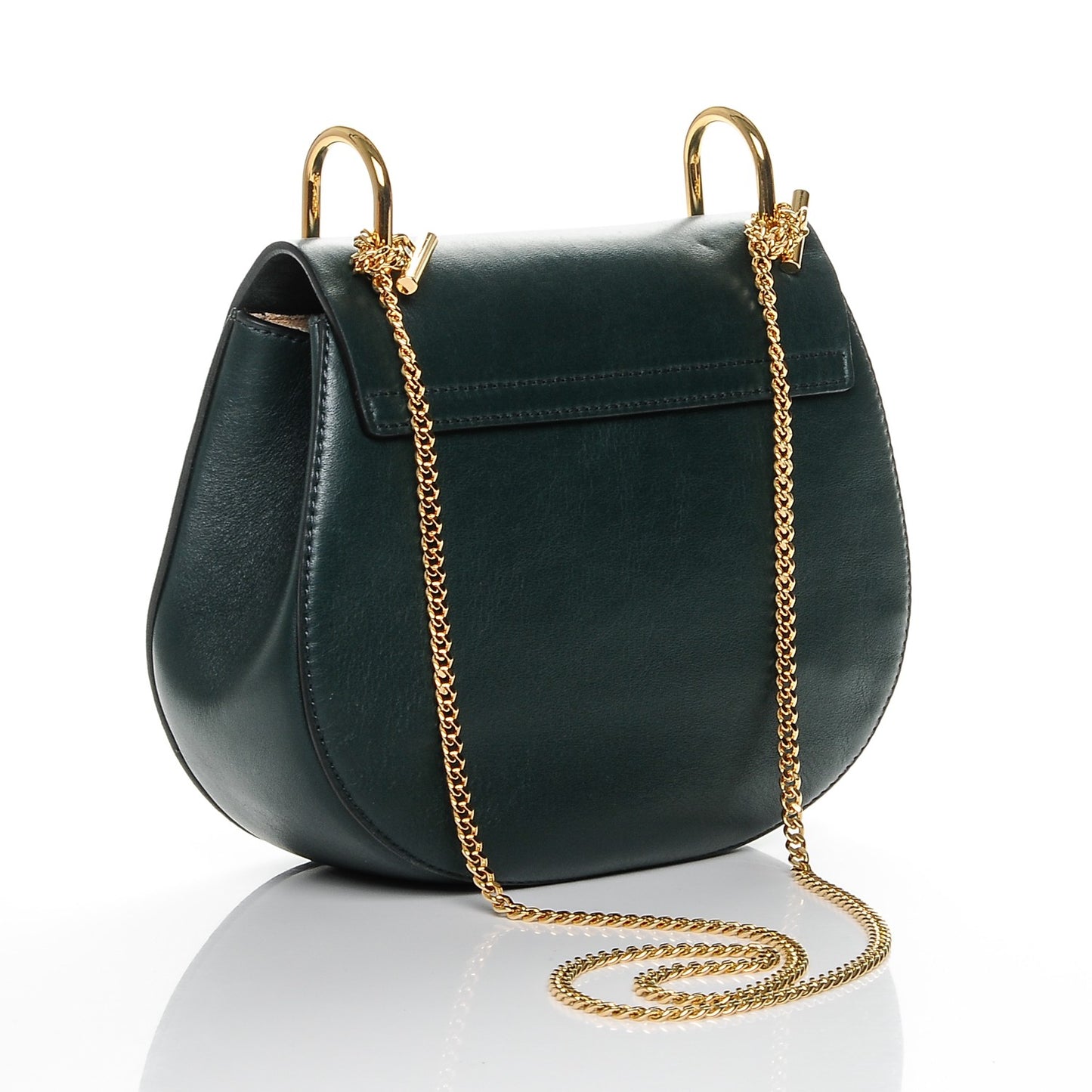 Suede Smooth Calfskin Drew Shoulder Bag Intense Green