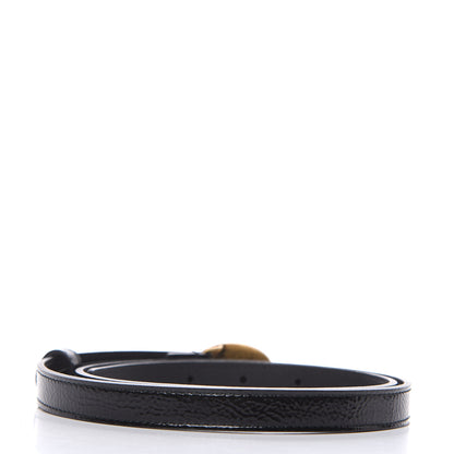 Gucci Skipper Calfskin Enamel GG 15mm Belt 85 34 Black 3 of 6