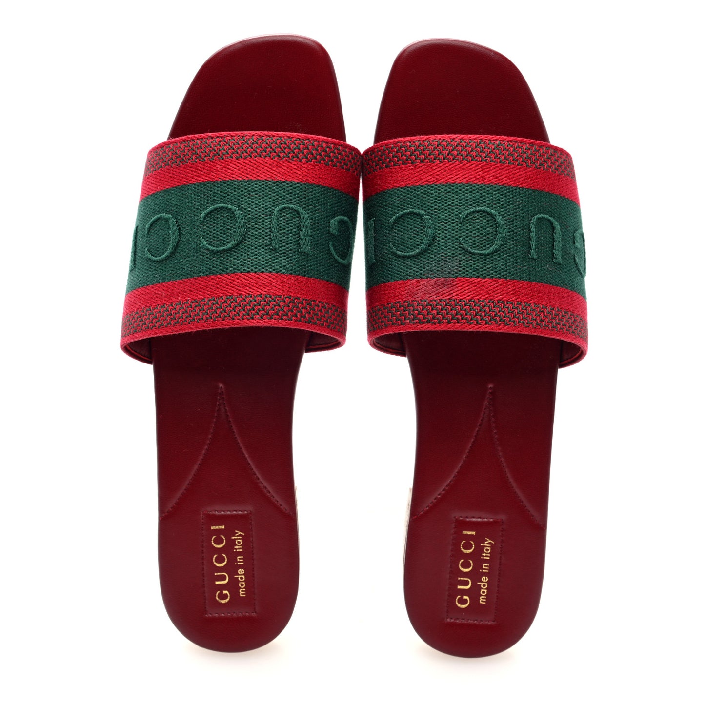Canvas Web Womens Slide Sandals 40 Red Bordeaux