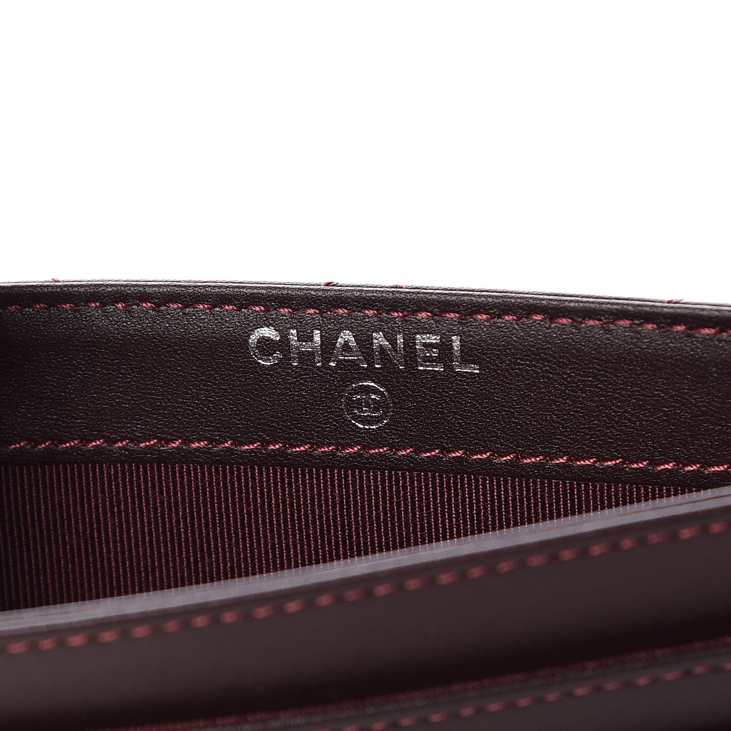 Calfskin Stitched Removable Insert Burgundy