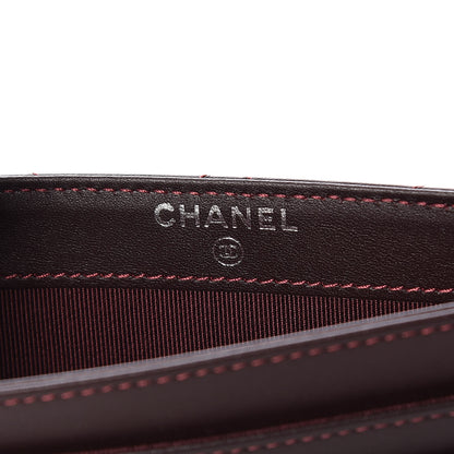 Chanel Calfskin Stitched Removable Insert Burgundy 6 of 8