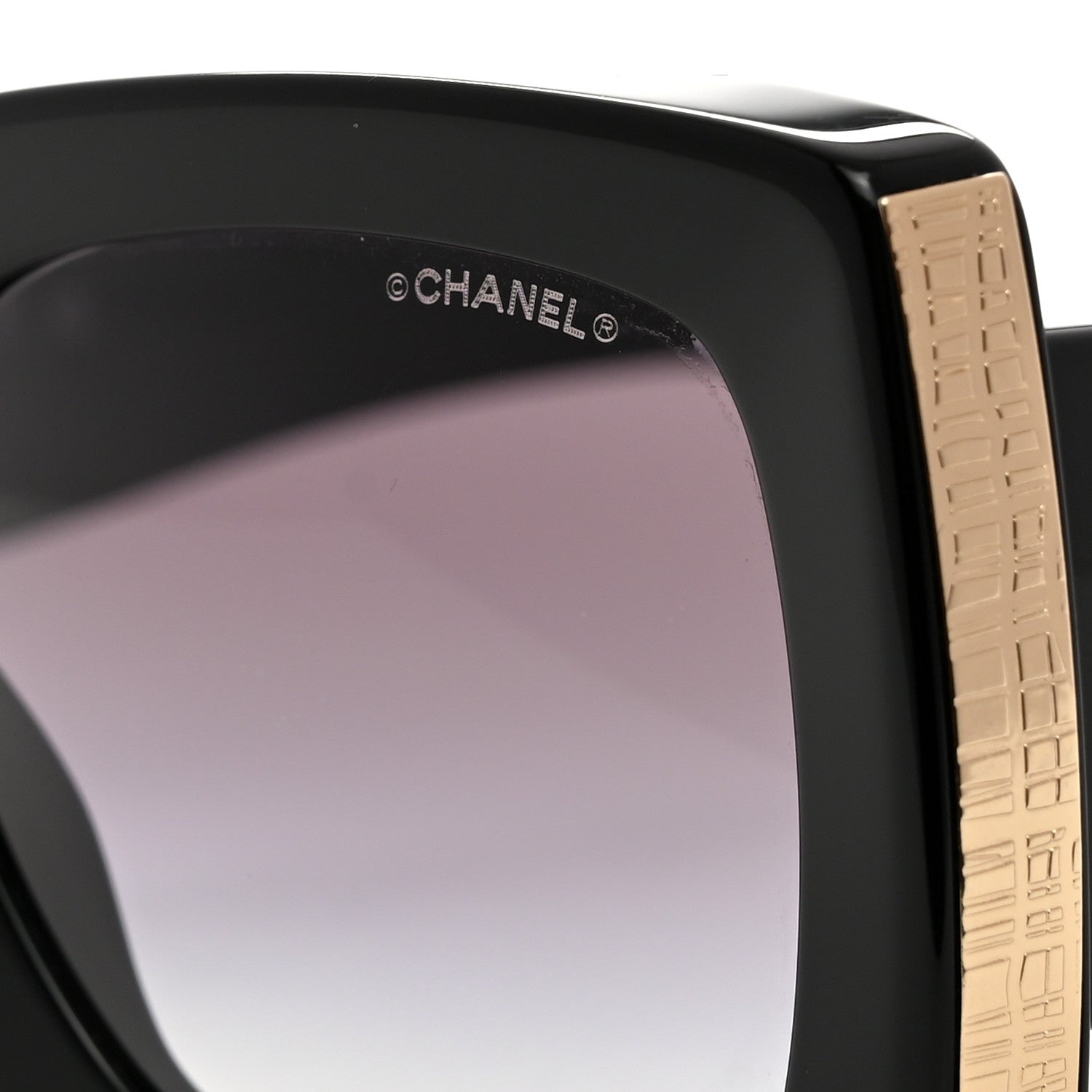 Chanel Acetate Rectangle Sunglasses 5435 Black 7 of 8