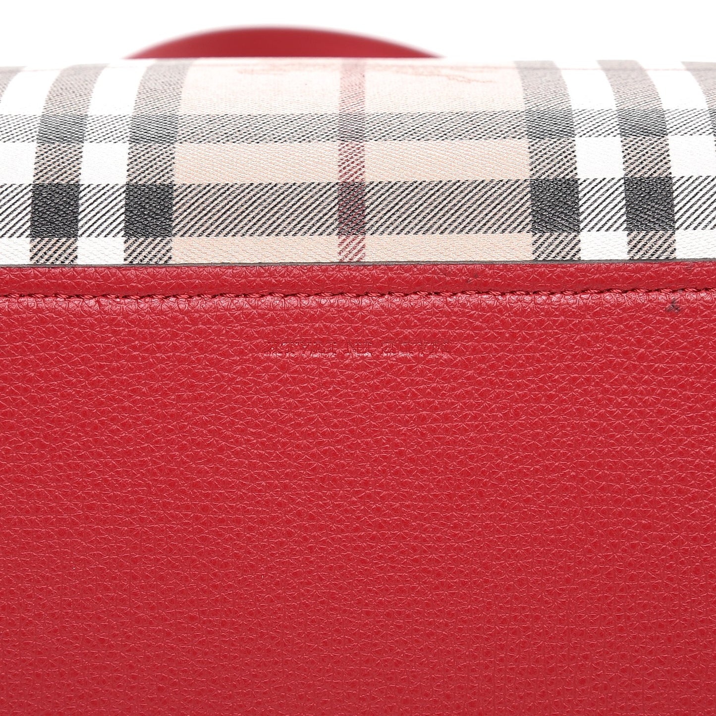 Haymarket Check Small Reversible Tote Poppy Red