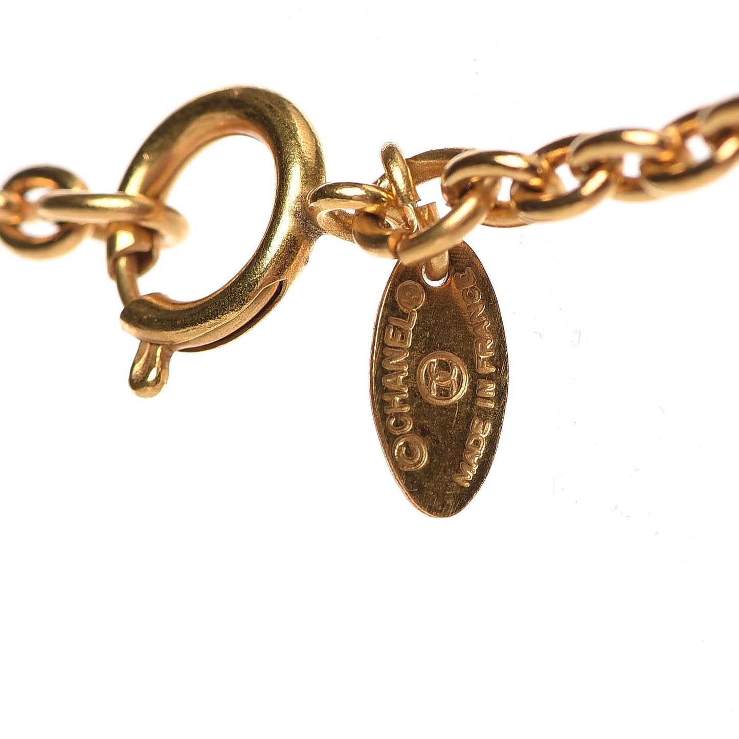 CC Sunburst Chain Pendant Necklace Gold