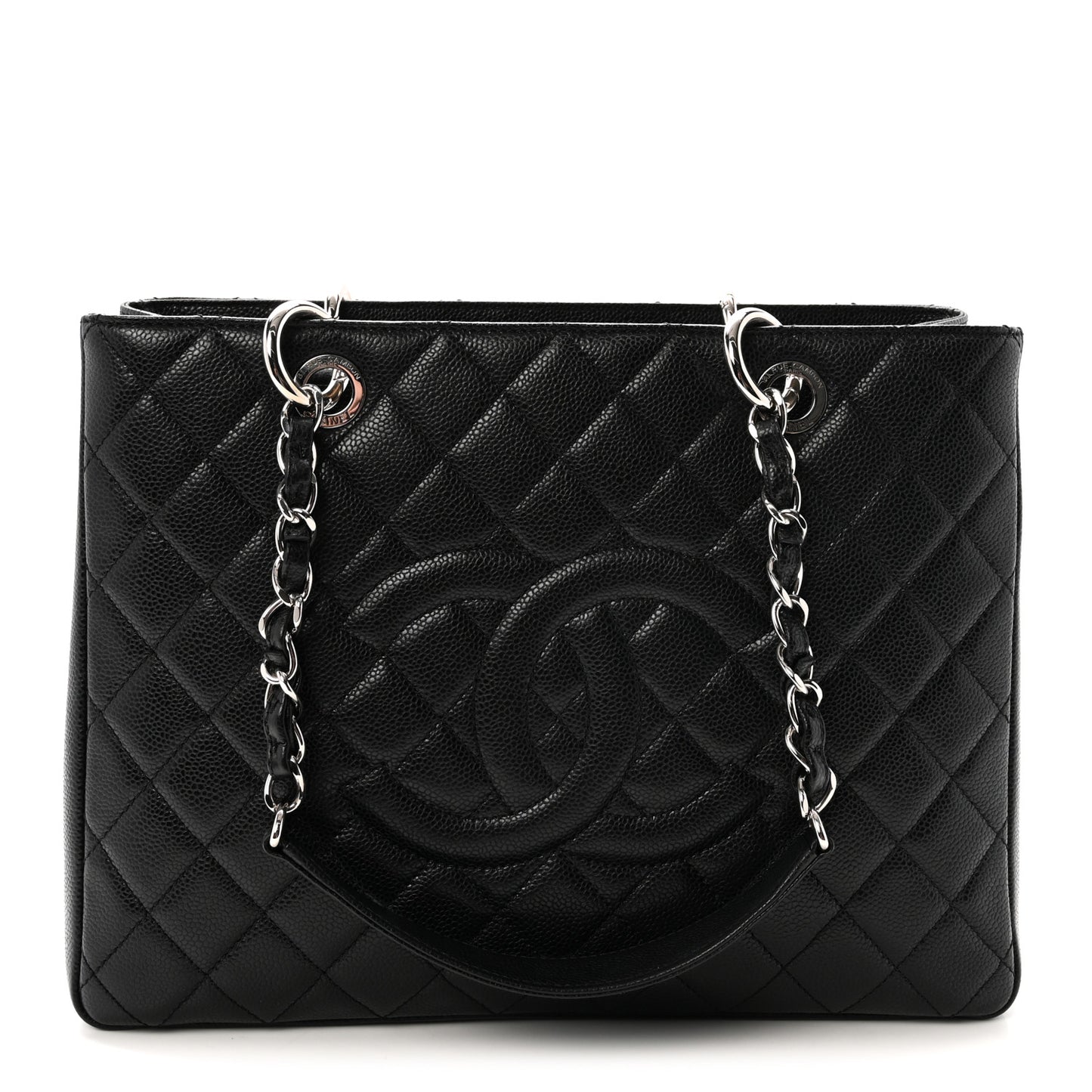 Caviar Quilted Grand Shopping Tote GST Black