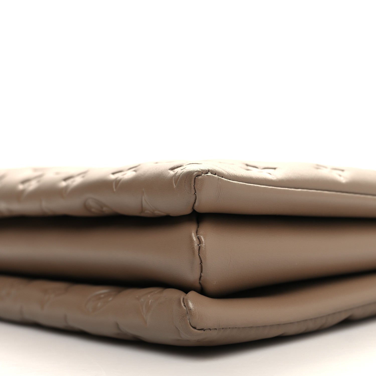 Louis Vuitton Lambskin Embossed Monogram Coussin MM Taupe 11 of 11