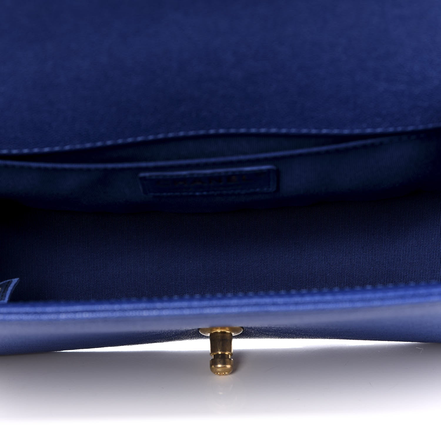 Chanel Caviar Quilted Medium Boy Flap Blue 4 of 8