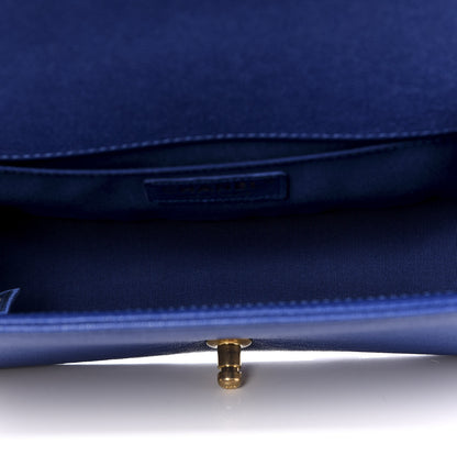 Chanel Caviar Quilted Medium Boy Flap Blue 4 of 8