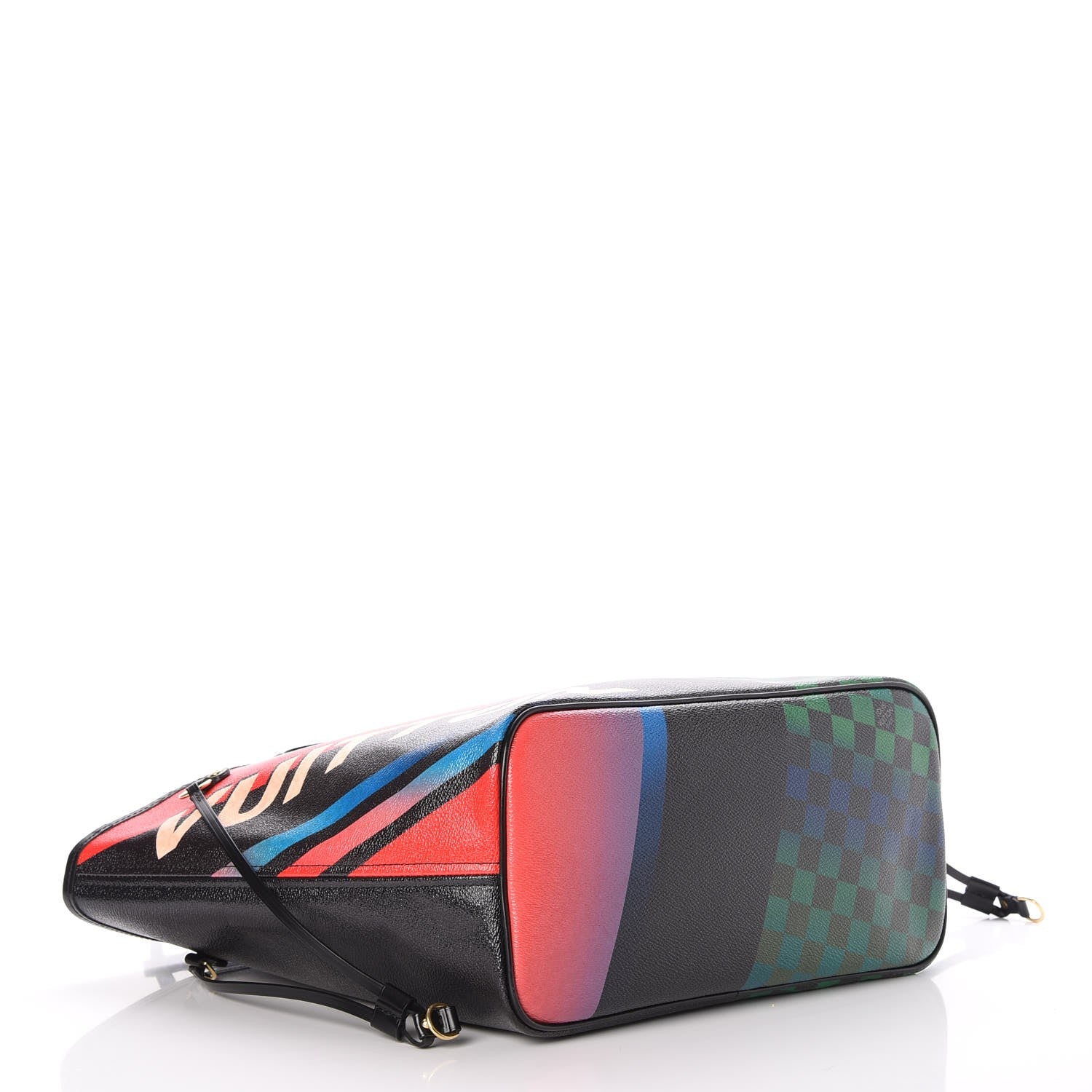 Louis Vuitton Damier Race Neverfull MM Noir Rouge 4 of 8