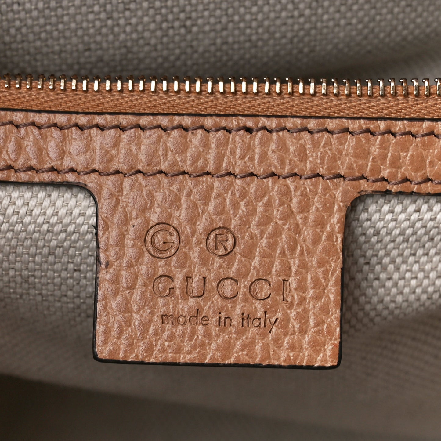 Dollar Calfskin Medium Soho Top Handle Satchel Camelia