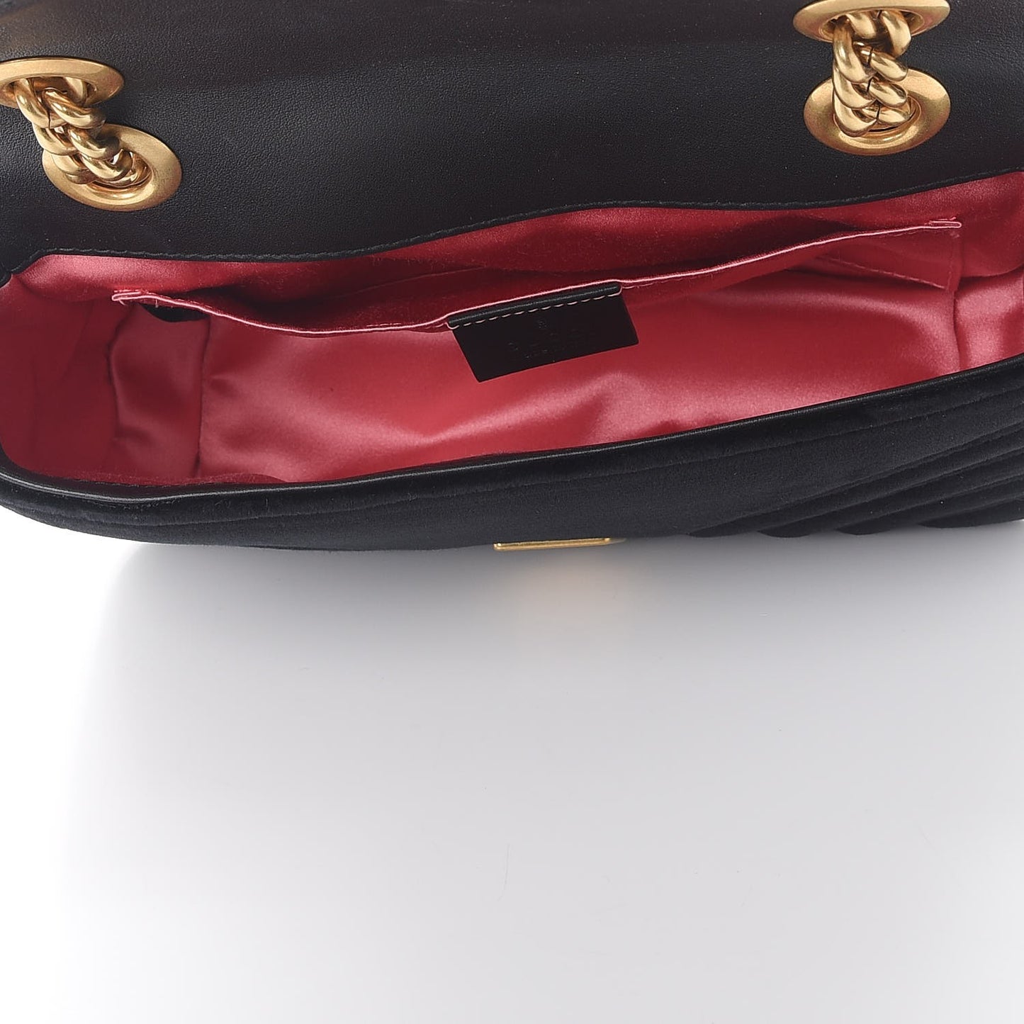 Velvet Matelasse Mini GG Marmont Shoulder Bag Black