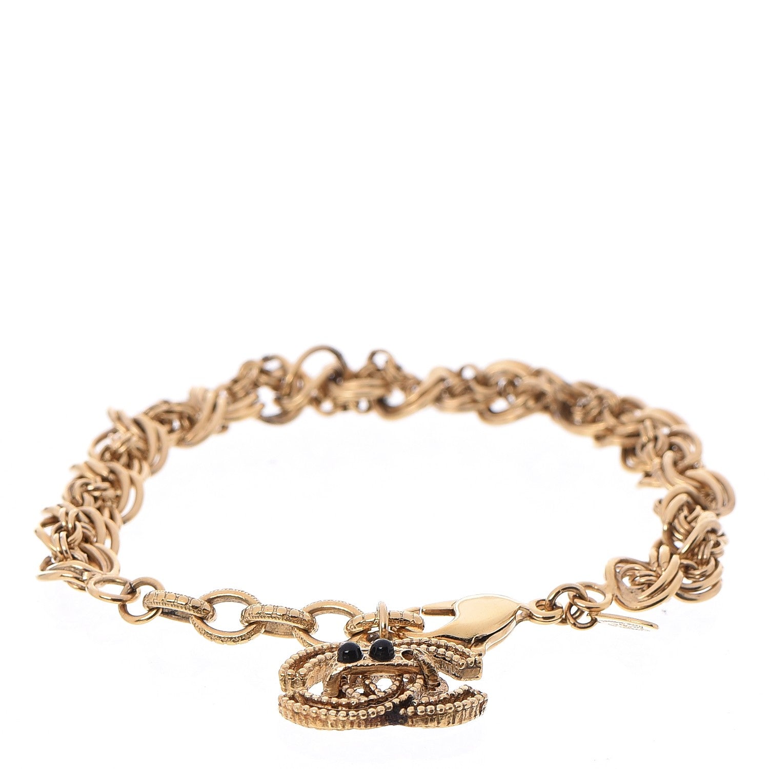 Chanel Chain Beaded CC Bracelet Gold 1 of 6