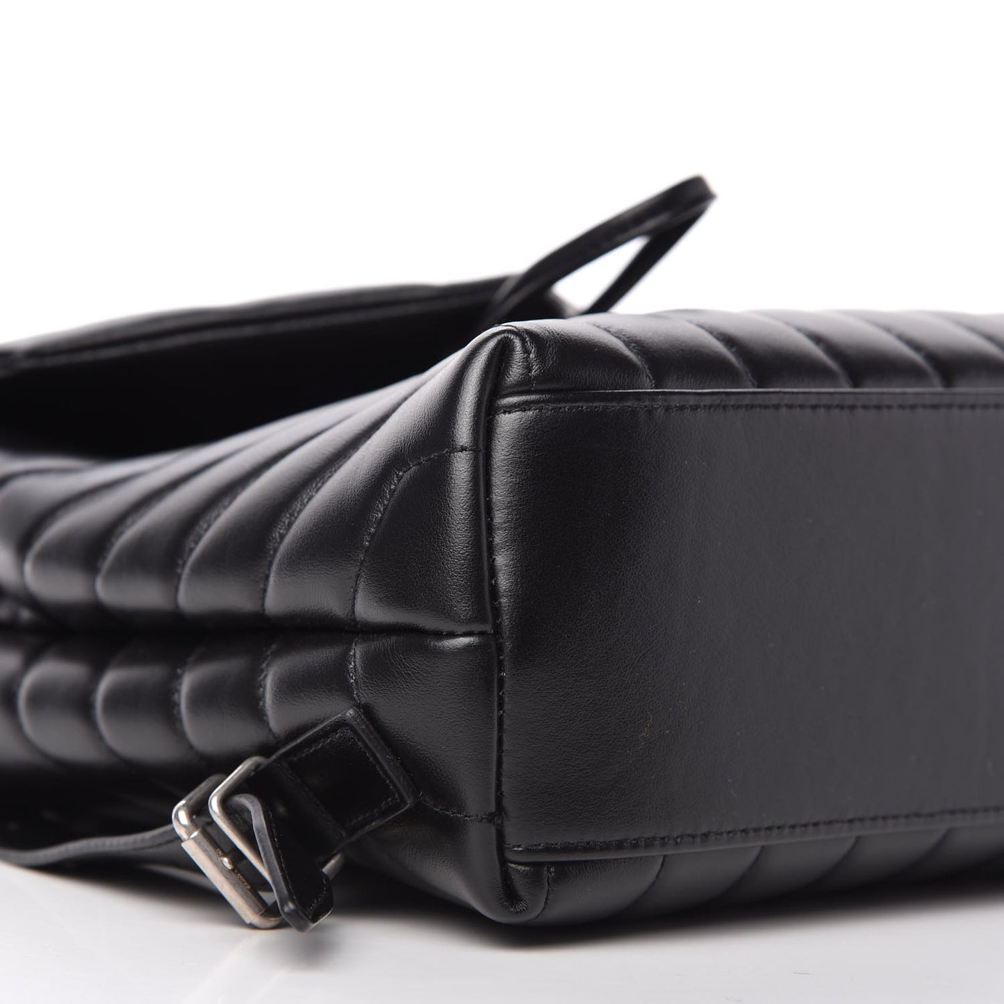 Calfskin Y Quilted Monogram Small Loulou Backpack Black
