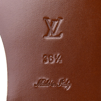 Louis Vuitton Calfskin Monogram Passenger Flat Sandals 36.5 Cognac 6 of 9