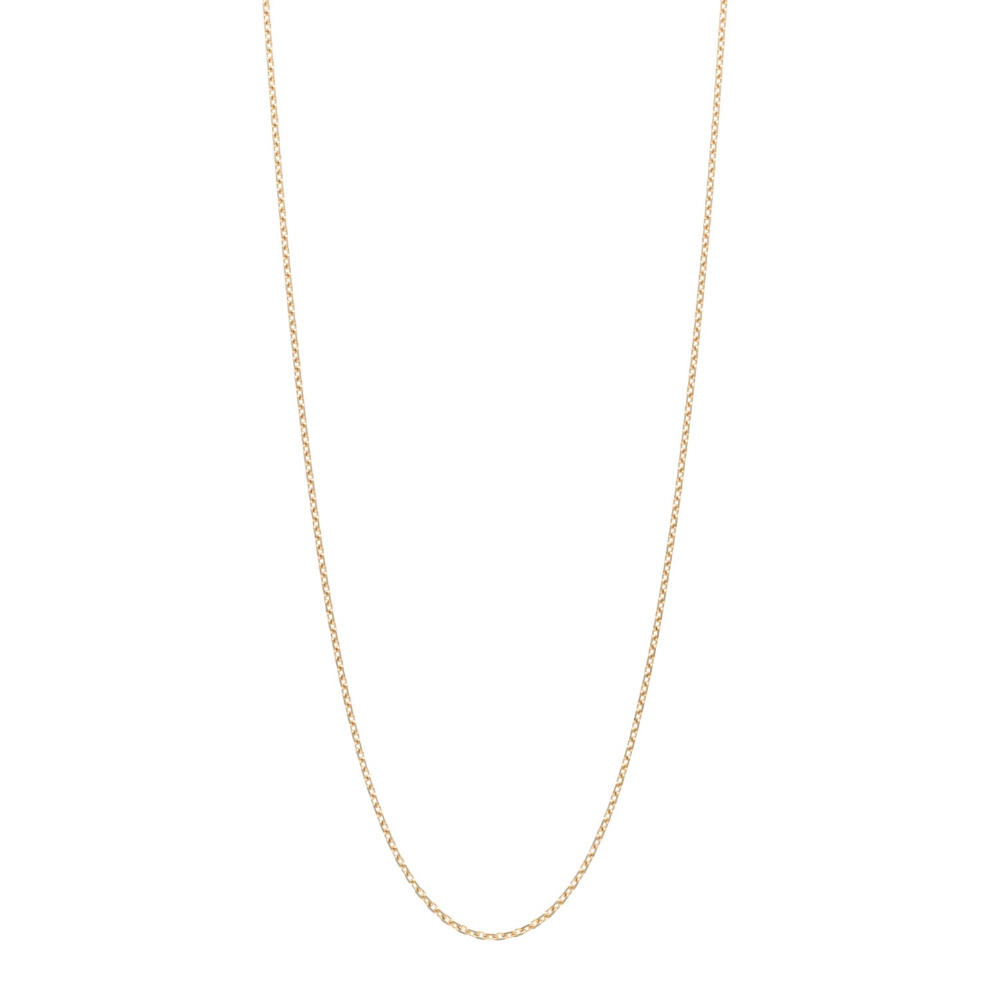 18K Yellow Gold Trace Chain Necklace