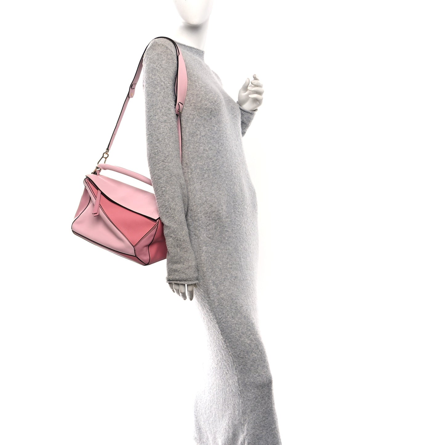 Calfskin Large Puzzle Bag Soft Pink