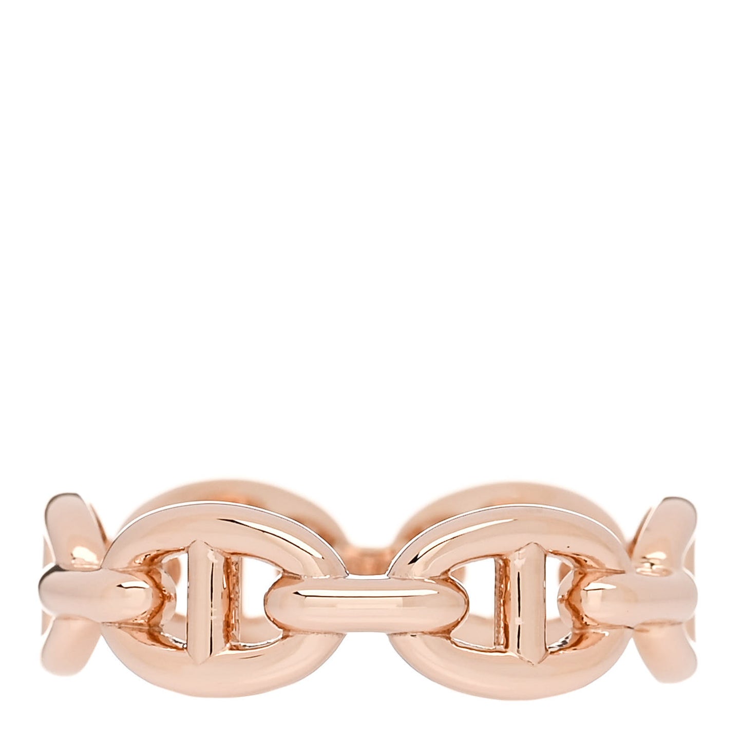 18K Rose Gold PM Chaine d'Ancre Enchainee Ring 53 6.5
