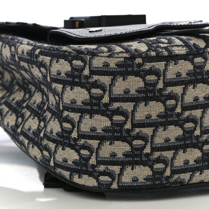 Christian Dior HOMME Oblique Calfskin Mens Mini Saddle Backpack Navy Blue 7 of 8