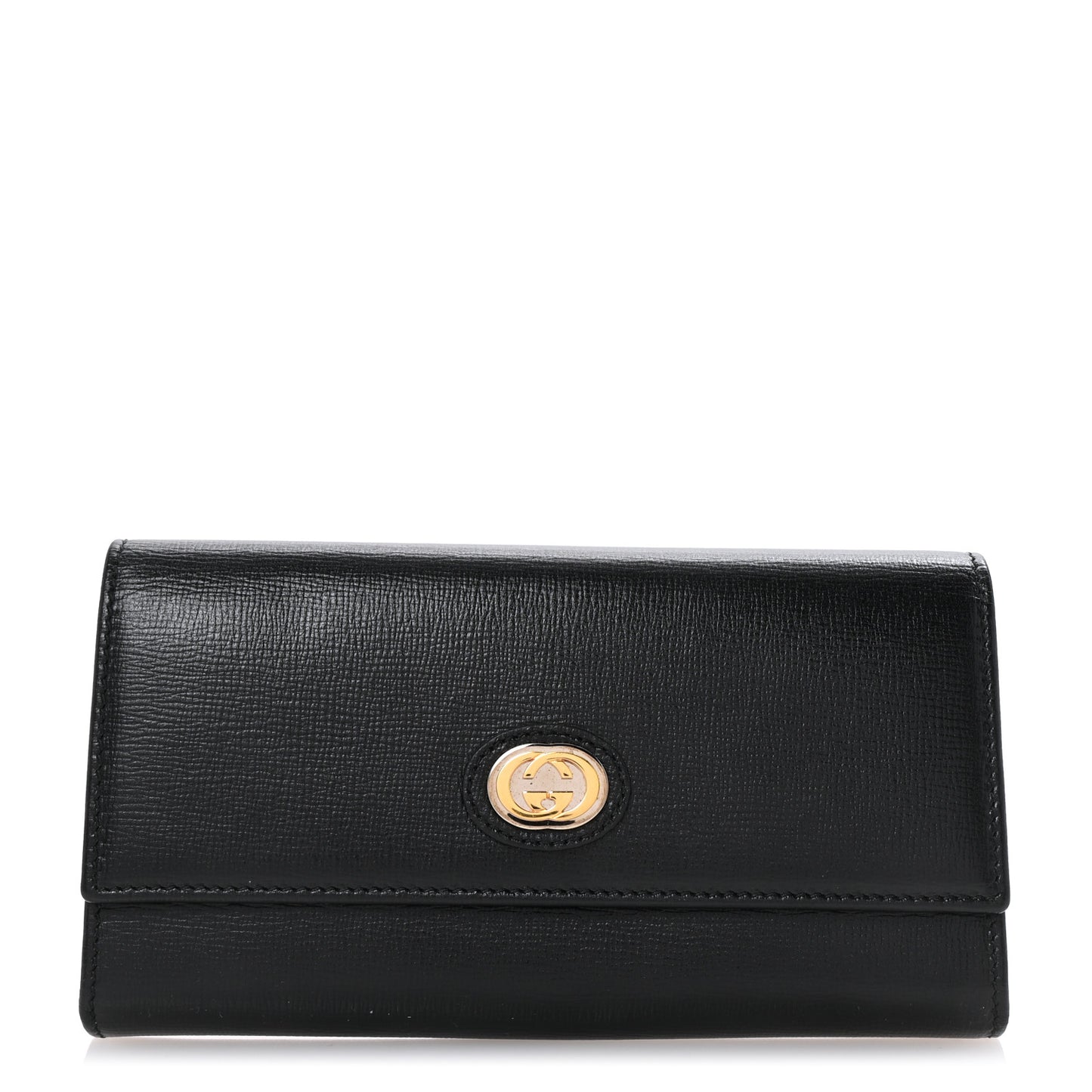 Azalea Calfskin Marina Long Wallet Black
