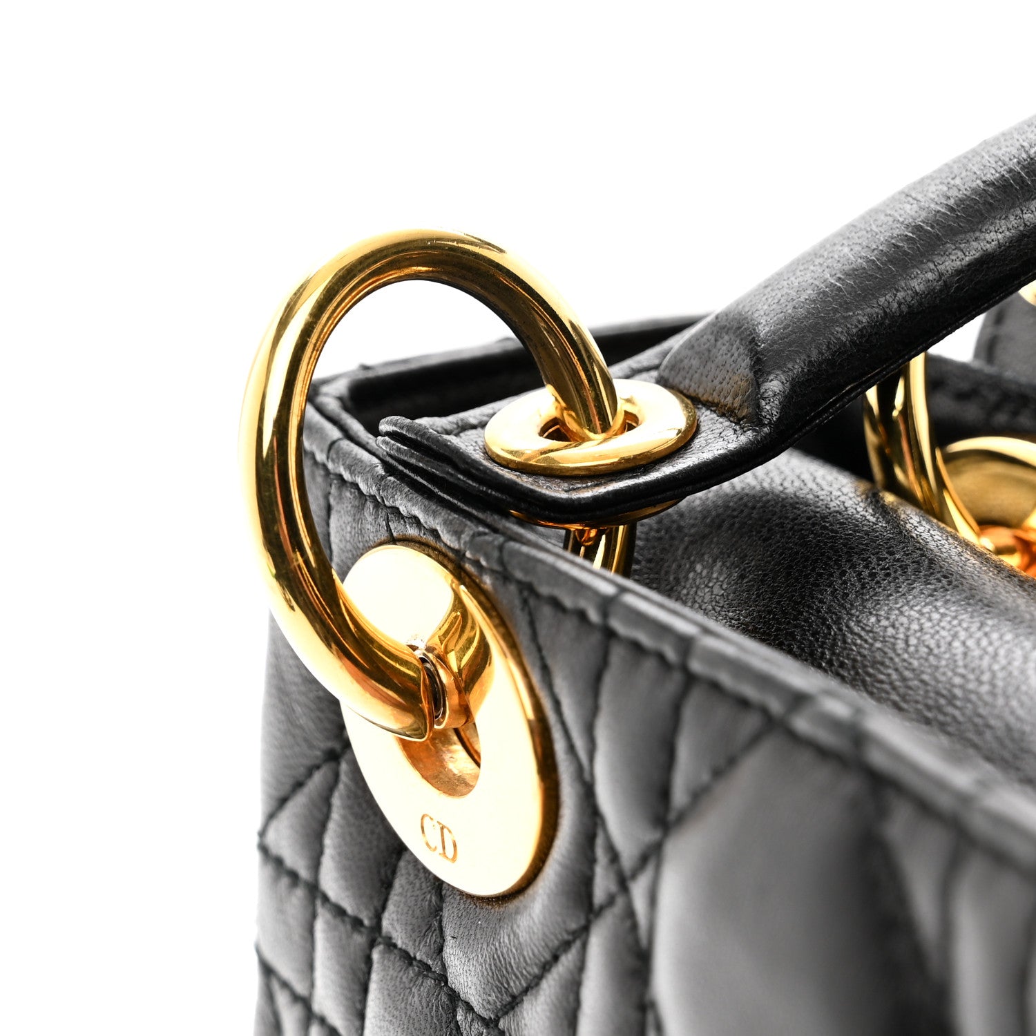 Christian Dior Lambskin Cannage Mini Lady Dior Black 10 of 10