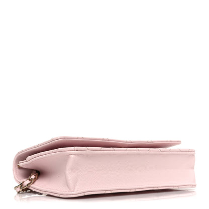 Chanel Caviar Quilted Wallet on Chain WOC Light Pink 4 of 11