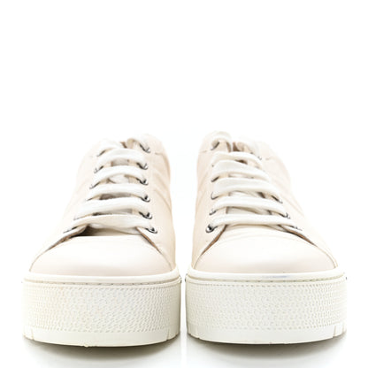 Hermes Calfskin Suede Goatskin Womens Voltage Sneakers 39.5 Blanc Rose Fuchsia 2 of 13