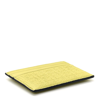 Loewe Calfskin Embossed Anagram Cardholder Lime Yellow 4 of 8