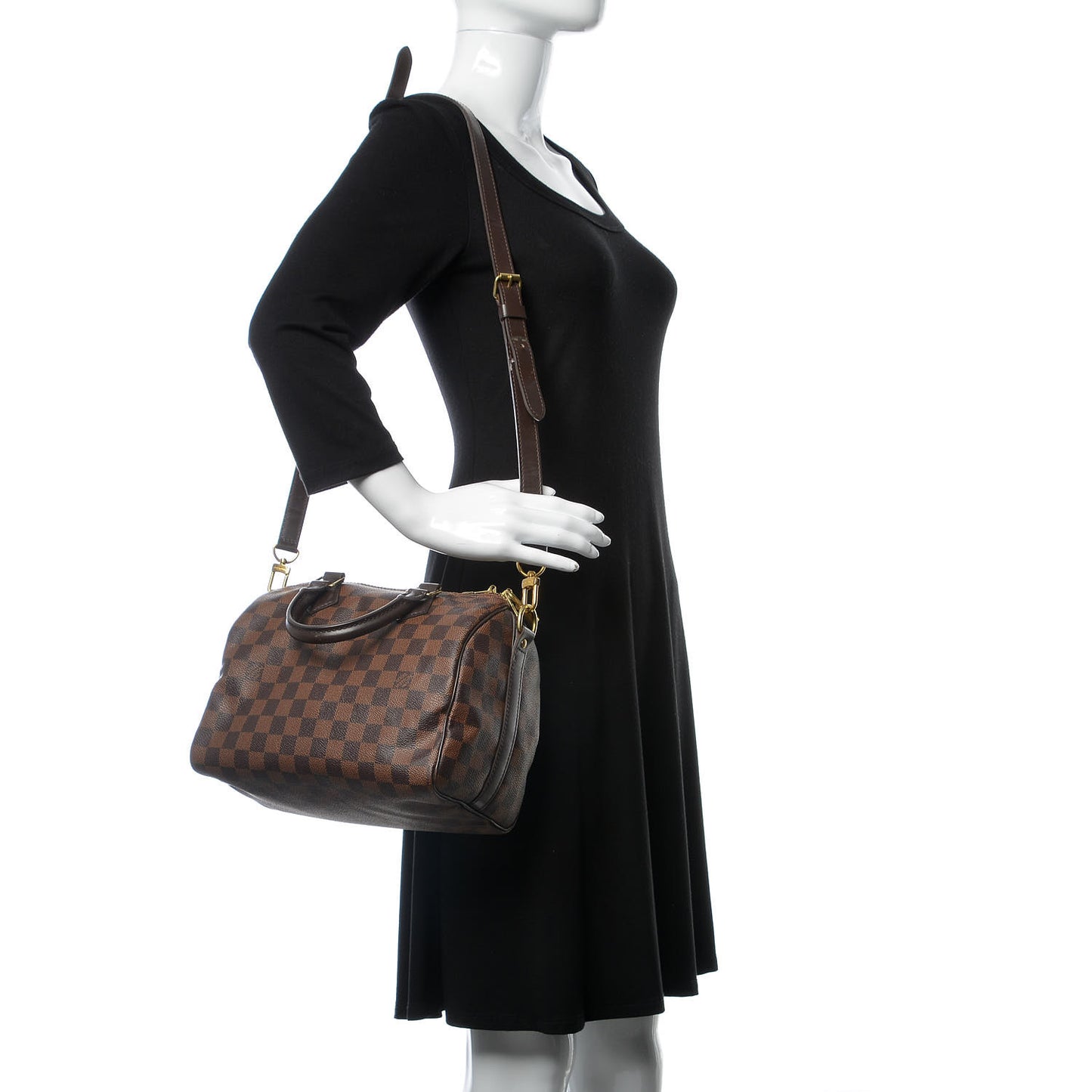 Damier Ebene Speedy Bandouliere 25