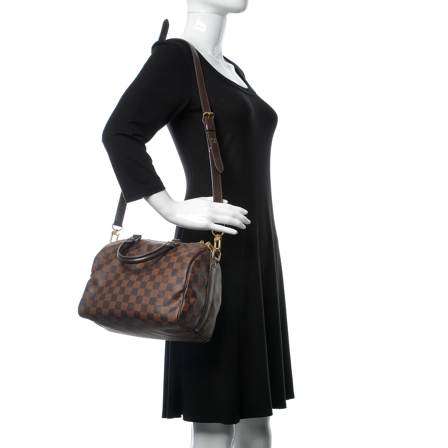 Louis Vuitton Damier Ebene Speedy Bandouliere 25 2 of 17