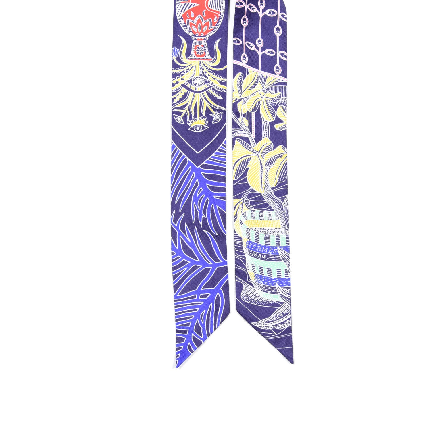 Hermes Silk La Danse Des Amazones Twilly Indigo Jaune Multicolor 2 of 4