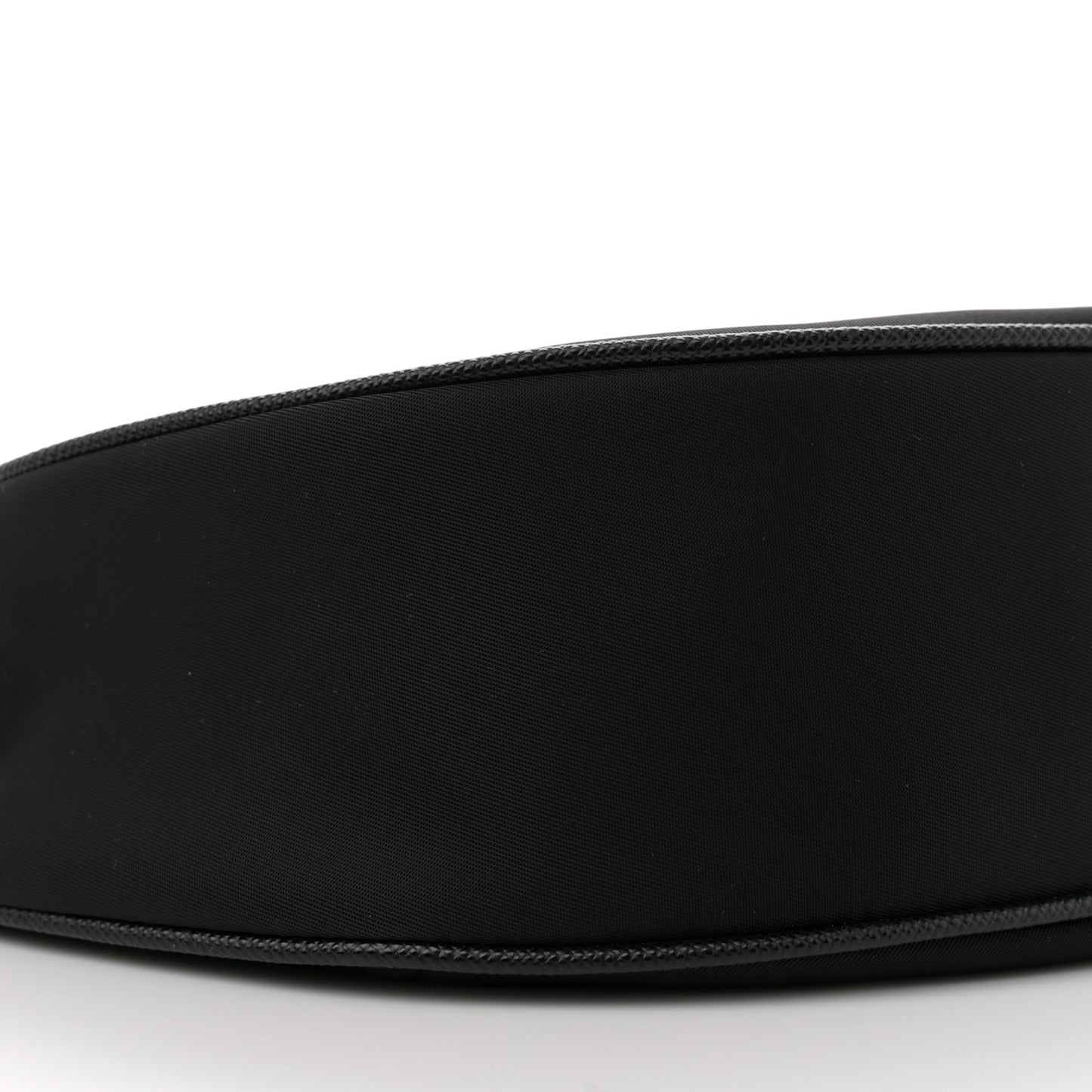 Re-Nylon Saffiano Demi-lune Shoulder Bag Black