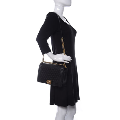 Chanel Lambskin Quilted New Medium Boy Flap Black 2 of 17