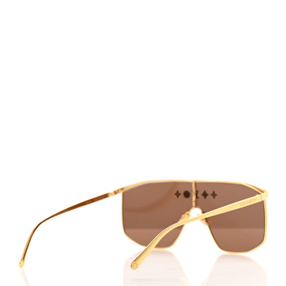 Louis Vuitton Metal LV Golden Mask Sunglasses Z1717U Gold 4 of 8