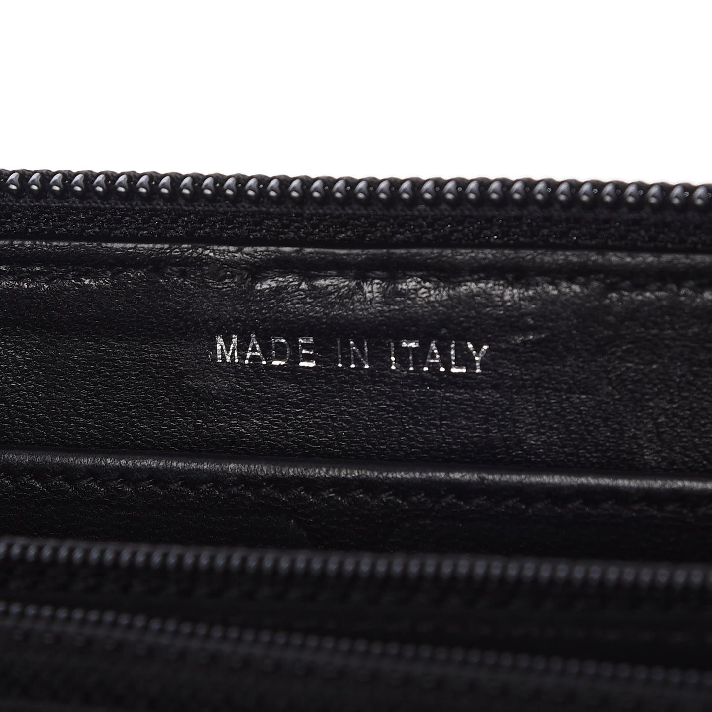 Lambskin Quilted Boy Zip Around Wallet Black
