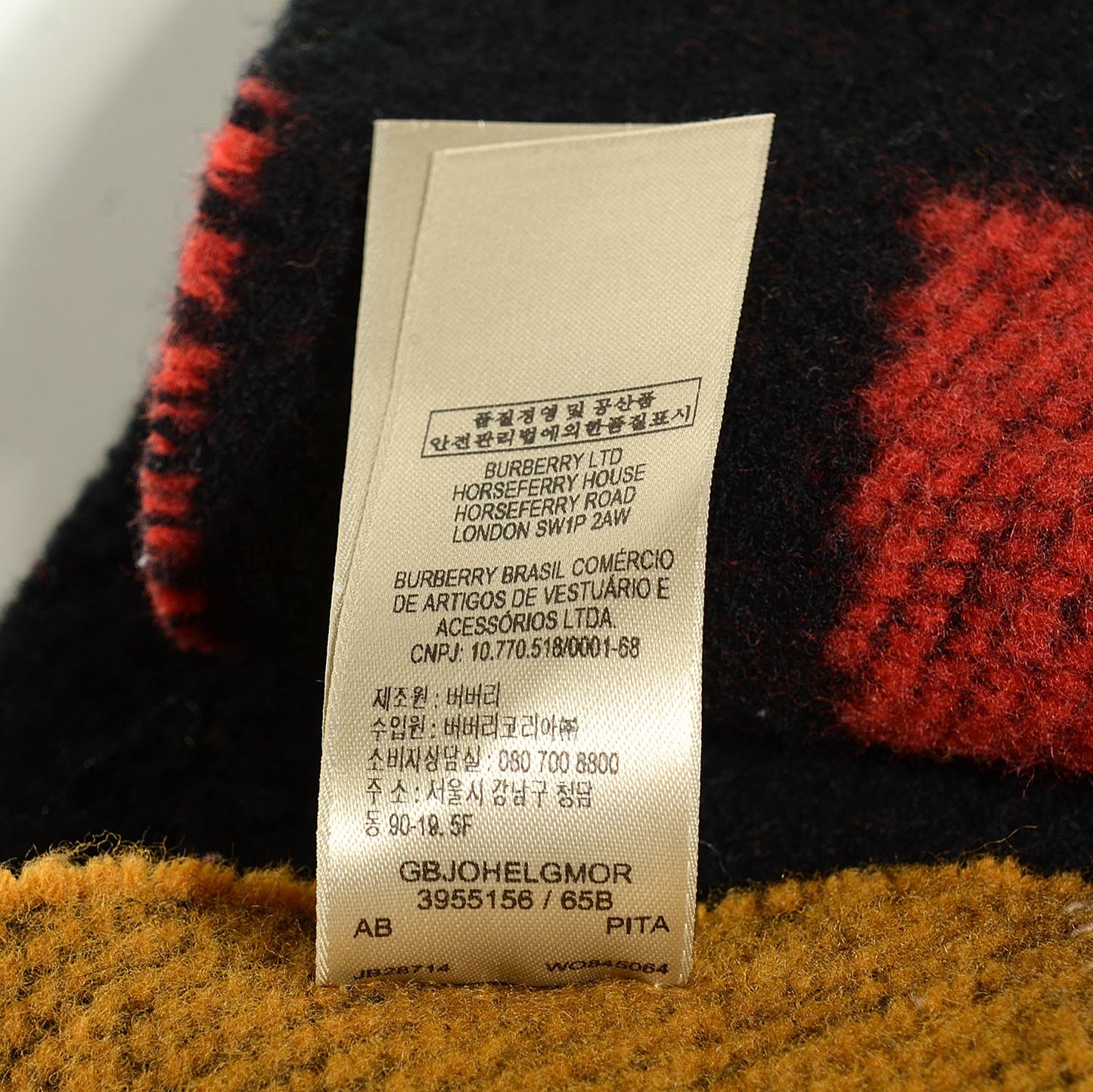 Wool Cashmere Patchwork Blanket Scarf