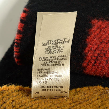 Burberry Wool Cashmere Patchwork Blanket Scarf 8 of 8