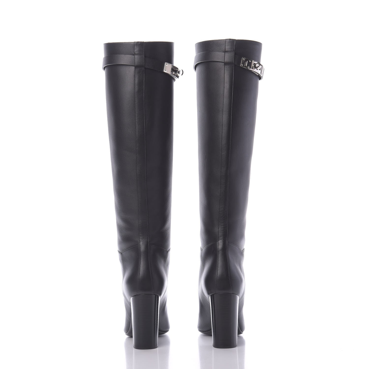 Hermes Heritage Calfskin Story Boots 37 Black 5 of 8