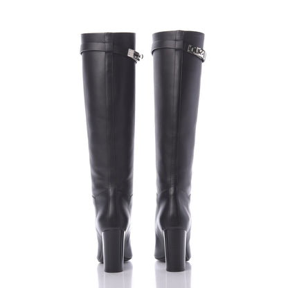 Hermes Heritage Calfskin Story Boots 37 Black 5 of 8