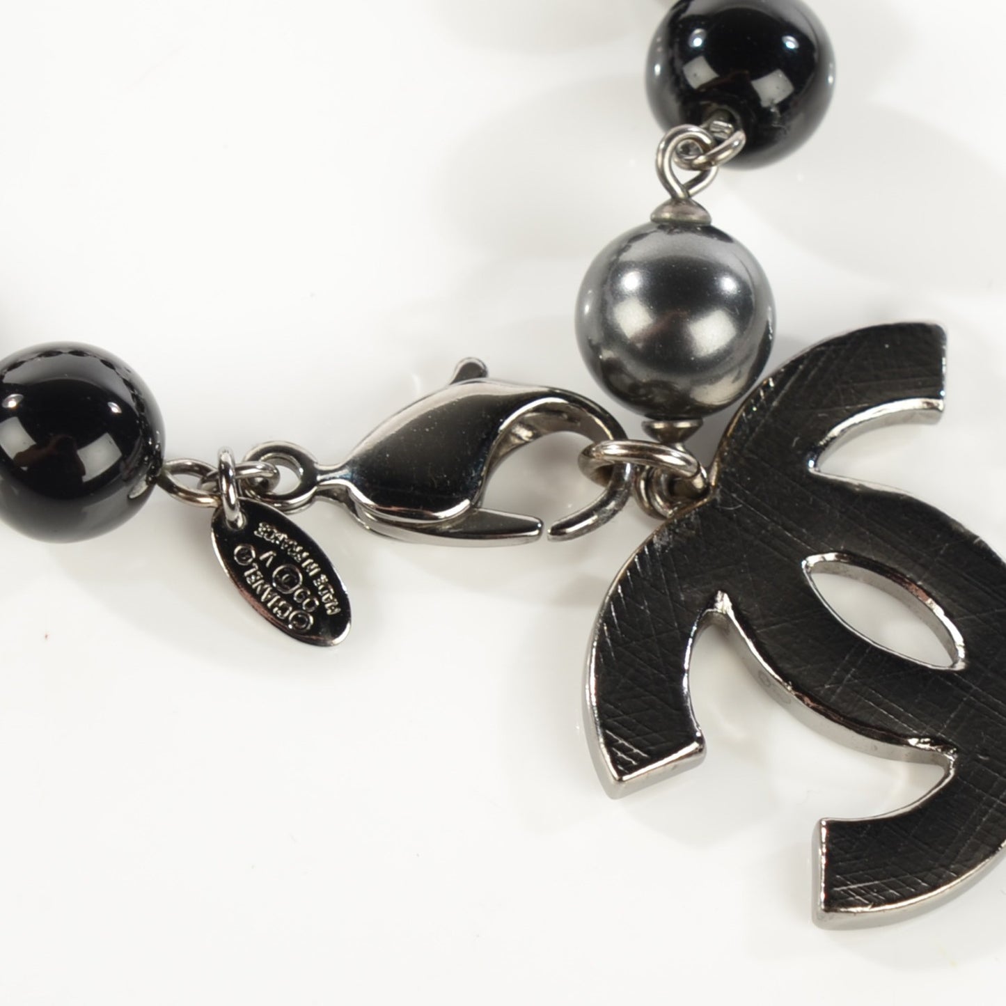 Beaded CC Bracelet Black