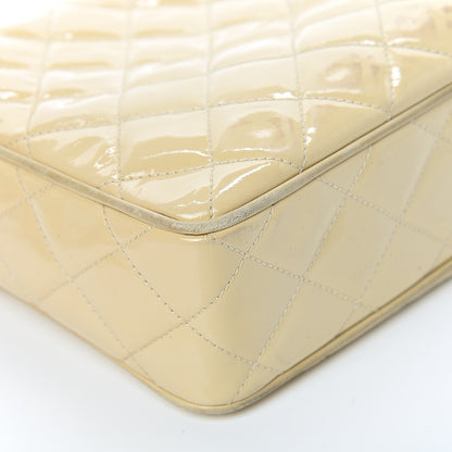 Chanel Patent Quilted Tassel Camera Case Beige 12 of 16