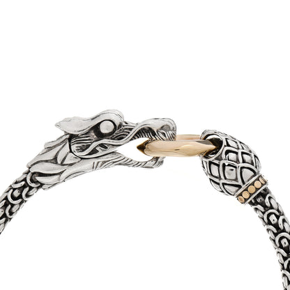 John Hardy Sterling Silver 18K Yellow Gold 6mm Naga Dragon Bracelet 4 of 4